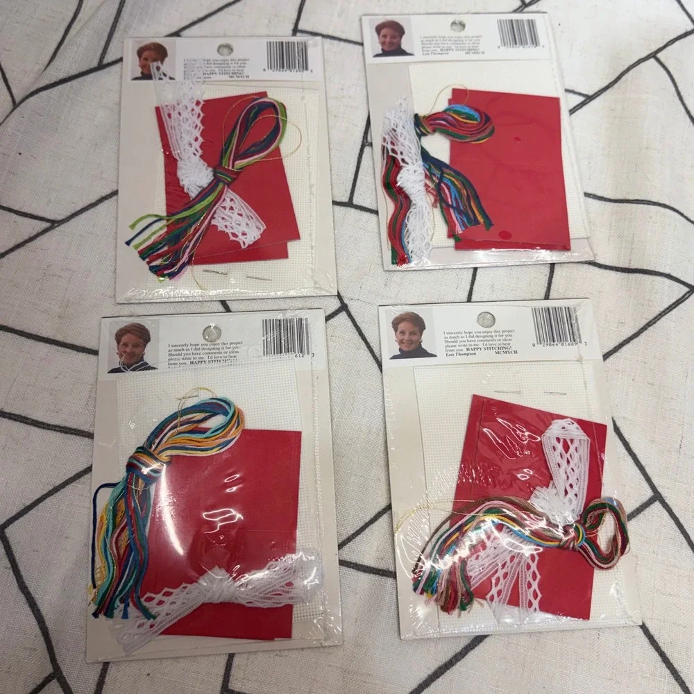 Designs For The Needle‎ Cross Stitch Ornament Kits Lot of 4 Multicolor Christmas
